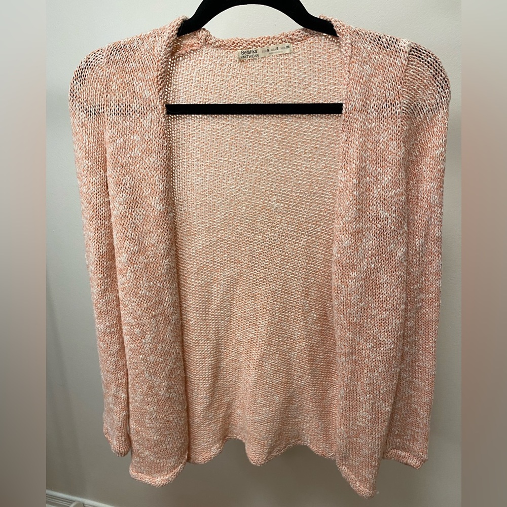 Bershka Light Pink Knit Cardigan